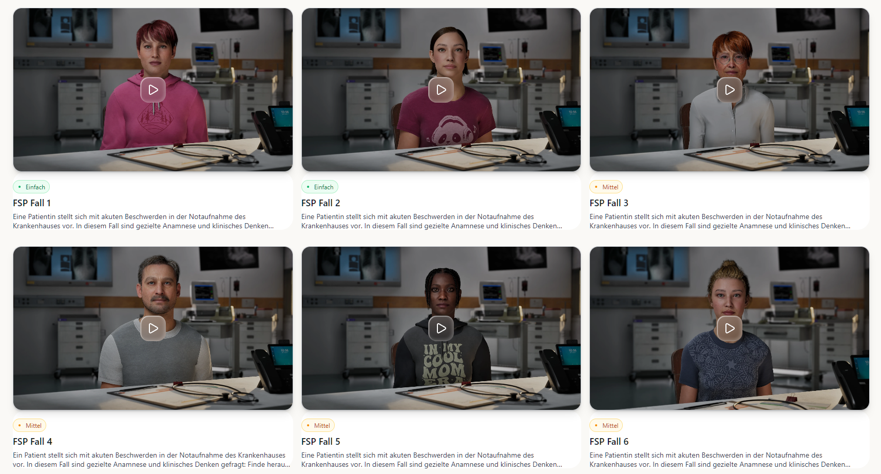 &Uuml;bersicht der F&auml;lle